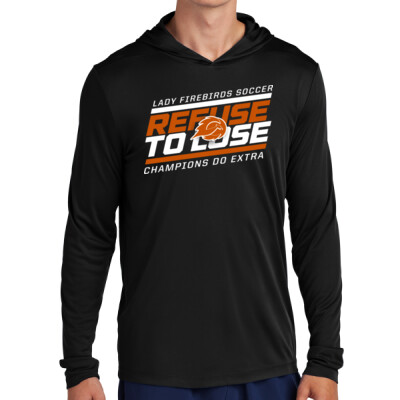 Refuse to Lose Hooded Long Sleeve Drifit Tee Thumbnail