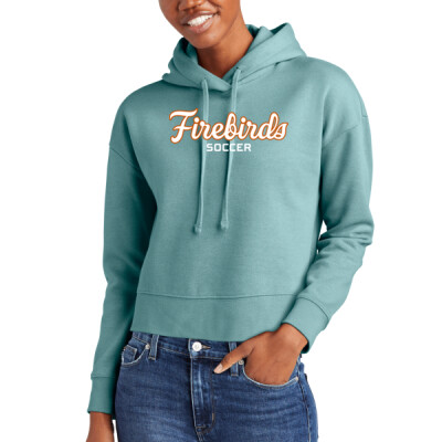 Ladies Firebirds Flourish Crop Fleece Hoodie Thumbnail