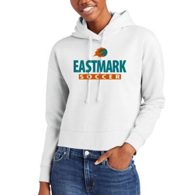 Ladies Eastmark Soccer Stack Crop Fleece Hoodie Thumbnail