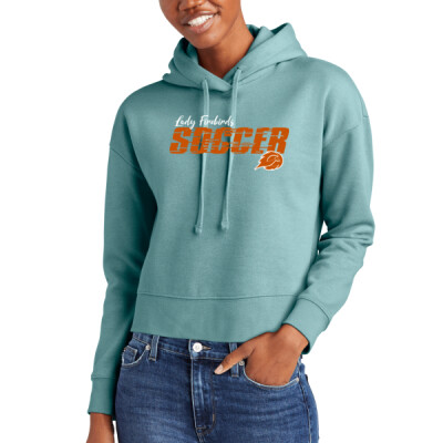 Ladies Lady Firebirds Soccer Crop Fleece Hoodie Thumbnail